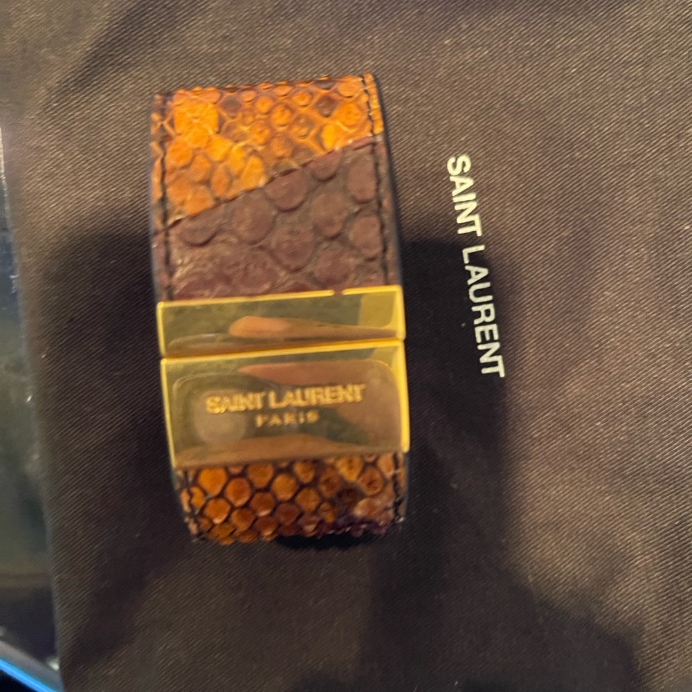 Saint Laurent Patchwork Python Cuff - image 8